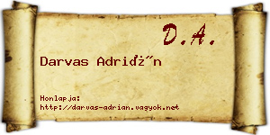 Darvas Adrián névjegykártya